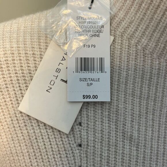 H Halston Funnel-Neck Ribbed Sweater. NEW - Picture 2 of 3